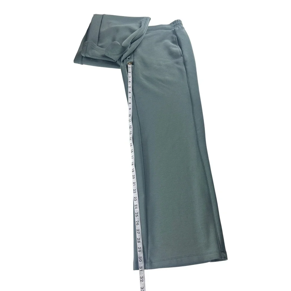 Member's Mark Womens Sandwash‎ Wide Leg Pant Sage Green Large Relaxed Athleisure